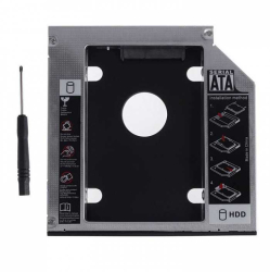 Rack adaptor dvd slim SATA caddy 12.7mm la 2.5 SATA Hdd/ SSD 