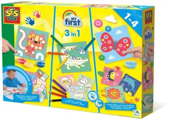 Set 3 in 1 de Pictat cu Degetul de Colorat si de Lipit