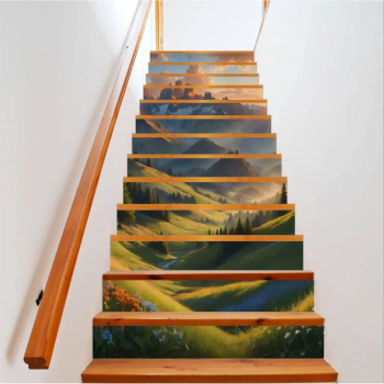 Sticker decorativ pentru scari interioare print autoadeziv de inalta rezolutie dimensine 200 x 124 cm cod AVX-STAIRS-07 