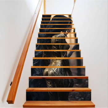 Sticker decorativ pentru scari interioare print autoadeziv de inalta rezolutie dimensine 200 x 124 cm cod AVX-STAIRS-20 