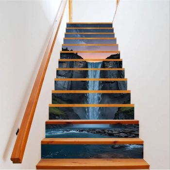 Sticker decorativ pentru scari interioare print autoadeziv de inalta rezolutie dimensine 200 x 124 cm cod AVX-STAIRS-16 