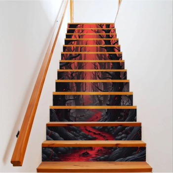 Sticker decorativ pentru scari interioare print autoadeziv de inalta rezolutie dimensine 200 x 124 cm cod AVX-STAIRS-15 