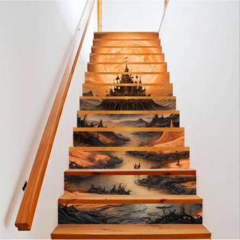Sticker decorativ pentru scari interioare print autoadeziv de inalta rezolutie dimensine 200 x 124 cm cod AVX-STAIRS-01 