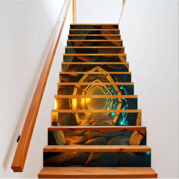 Sticker decorativ pentru scari interioare print autoadeziv de inalta rezolutie dimensine 200 x 124 cm cod AVX-STAIRS-03 