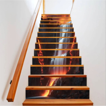 Sticker decorativ pentru scari interioare print autoadeziv de inalta rezolutie dimensine 200 x 124 cm cod AVX-STAIRS-17 
