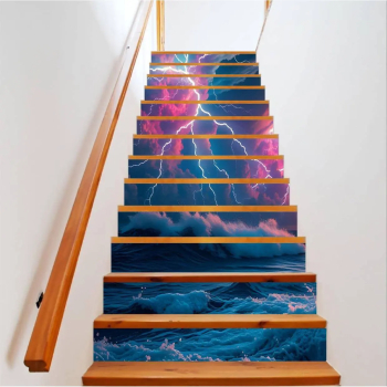 Sticker decorativ pentru scari interioare print autoadeziv de inalta rezolutie dimensine 200 x 124 cm cod AVX-STAIRS-02 