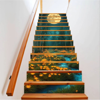 Sticker decorativ pentru scari interioare print autoadeziv de inalta rezolutie dimensine 200 x 124 cm cod AVX-STAIRS-05 
