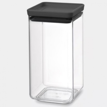 Borcan de depozitare Brabantia Tasty+ 1001172 1 6 l sigur pentru masina de spalat vase si frigider gri inchis 