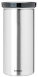 Borcan de depozitare capsule de cafea Brabantia 646988 Pentru pana la 18 capsule Otel inoxidabil Rezistent la amprenta Inox/gri inchis 