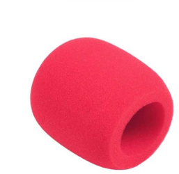 Burete microfon rosu mare 75x60mm Azusa MIK1574B 