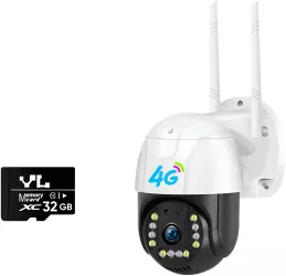Camera de supraveghere wireless Smart HexaEye Full HD 1080P Audio-Video Night vision card micro SD inclus Rotire Detectare a miscaril 