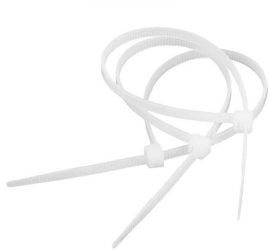 Coliere plastic 2.5 mmx10 cm alb 100buc 
