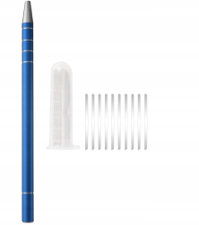 Creionul de tuns barba si mustata Razor Razor pentru conturarea parului facial in culoarea albastra 
