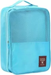 Geanta depozitare incaltaminte sau alte accesorii albastru deschis doua compartimente 32 x 20 x 15 cm Vivo EJ1206