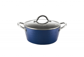 Oala cu capac Zilan diamond cu baza de inductie ceramica si inox usor de spalat 24 cm 4L 