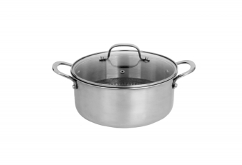 Oala Zilan cu capac tri-ply inox antiaderent protectie la zgarieturi usor de spalat 24 cm 4.3L 