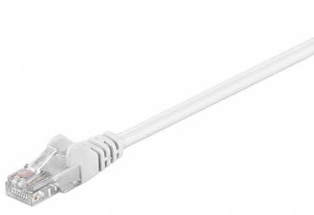Cablu CAT5e UTP alb 1.5m patchcord CCA neecranat 2x RJ45 Goobay 