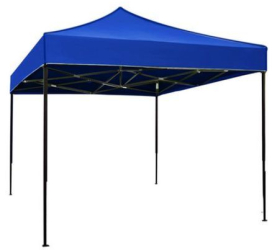 Cort Pavilion Klausstech Cu Dimensiuni 3 X 3 Metri Rezistent La Apa Montaj Rapid Culoare Albastru 