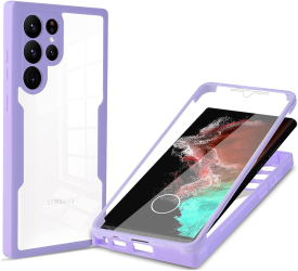Husa pentru Samsung Galaxy S23 Ultra + Folie - Techsuit ColorVerse 360 Series - Purple 