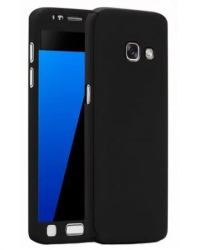 Husa Samsung Galaxy J7 2017 FullBody Black acoperire completa 360 grade cu folie de sticla gratis 
