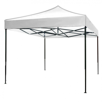 Pavilion Pliabil KlaussTech Dimensiuni 3 X 3 M Cadru Metalic Design Modern Ofera Protectie Impotriva Razelor Solare Alb 