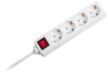 Prelungitor 4 Fire Cu Intrerupator 1.5 metri Alb 