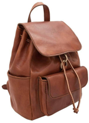 Rucsac dama din piele naturala vachetta coniac R123A 