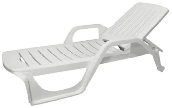 Sezlong Klausstech De Plaja/piscina plastic Rezistenta La Uv spatar Ajustabil Rezistent La Umezeala Design Confortabil 200x72xh30 5 Cm 