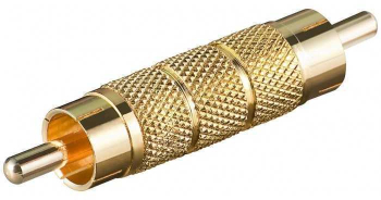 Adaptor aurit RCA tata - RCA tata placat cu aur Goobay 