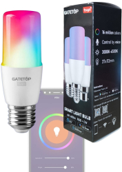 Bec LED inteligent Gatetop RGB E27 Wifi/Bluetooth Sincronizare muzica aplicatie mobila model 2