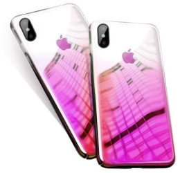 Husa Apple iPhone X Gradient Color Cameleon Roz / Pink 