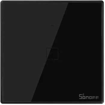 Intrerupator simplu cu touch Sonoff T3EU1C sticla Negru - RESIGILAT 
