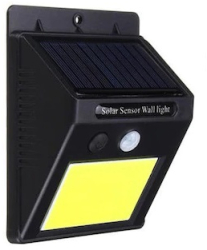 Lampa KlaussTech Led solara de perete 48 de leduri cu senzor de lumina si miscare 