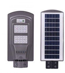 Lampa Solara Stradala Cu Panou Solar Inclus Klausstech De Exterior Cu Functia Waterproof Senzor De Lumina Si De Miscare Putere 40 W 