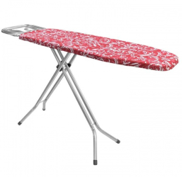 Masa de Calcat KlaussTech Dimensiune 112x37 cm Husa Rezistenta Suport Metalic Roz 