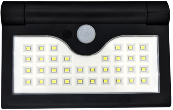 Proiector Solar Pliabil Klausstech Cu Tehnologie De Senzor De Miscare 3 Moduri Surse De Iluminat 34 Led Plastic Abs Rezistenta La Uzura 