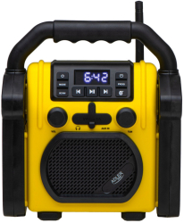 Radio constructii Adler AD 1911 10W 87 5-108 MHz Bluetooth intrare AUX rezistent la praf impermeabil 6x R14 galben