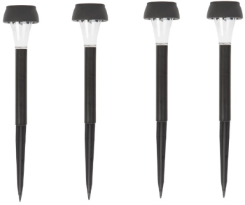 Set 4 lampi solare LED de gradina KlaussTech tip tarus aprindere automata seara 