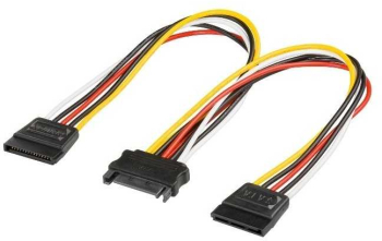Cablu alimentare SATA mama - 2x SATA tata 0.2m 