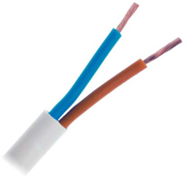 Cablu electric bifilar dublu-izolat 2x0.5mm2 plat alb MYYUP H03VVH2-F 2x0.5 