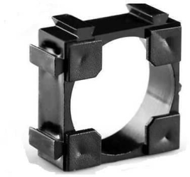 Carcasa cilindrica clips 1x 18650