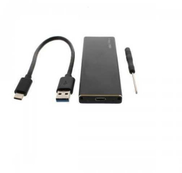 Carcasa SSD M2 SATA USB 3.1 negru cablu USB Type C inclus 