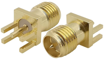Conector RF RP-SMA mama montaj pe margine PCB 1.6mm 