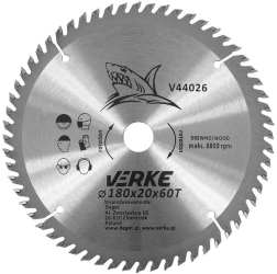Disc de taiere lemn 180x20 mm V44026 Verke 