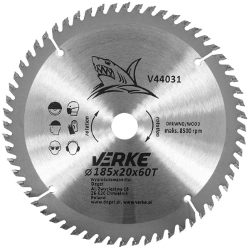 Disc de taiere lemn 185x20 mm V44031 Verke 