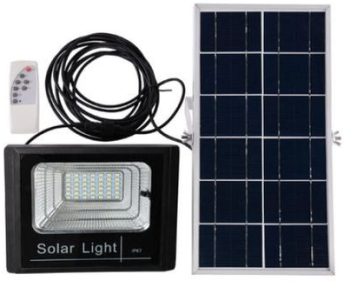 Kit Solar De Proiectare Lumina Klausstech Putere 50w + Panou Solar + Telecomanda Gradul De Protectie Ip67 Baterie 12000 Mah Culoare 
