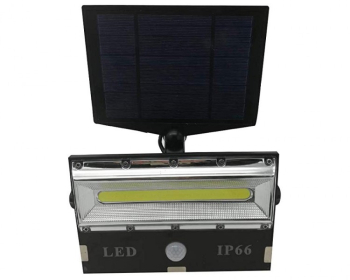 Lampa Led Cu Panou Solar Klausstech Senzor De Miscare Waterproof Acumulator 4800 Mah 50 Led-uri Incorporate 3 Moduri De Iluminare Desi 