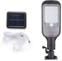Lampa Solara De Strada Klausstech Material Abs Tehnologie Senzor De Miscare 24 Surse De Iluminare Led Baterie Inclusa 2400 Mah 5 V Cul 