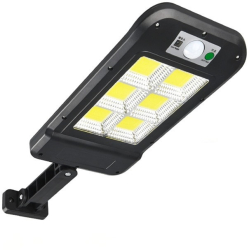 Lampa Solara KlaussTech Senzor De Miscare 6 Corpuri De Iluminat Telecomanda Usor De Folosit Usor De Instalat Negru 