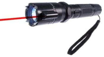 Lanterna KlaussTech 3 In1 Functie De Electrosoc Si Laser Cu Acumulator Reincarcabil Propriu Carcasa Din Aluminiu Culoare Negru 